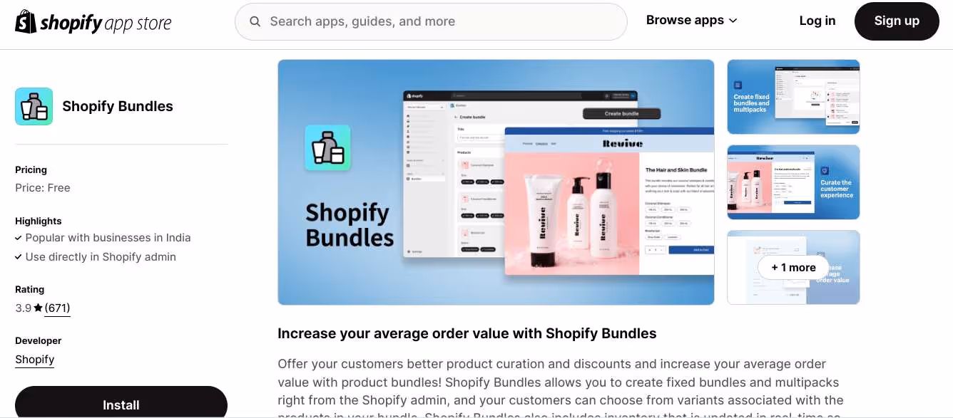 Pacchetti Shopify