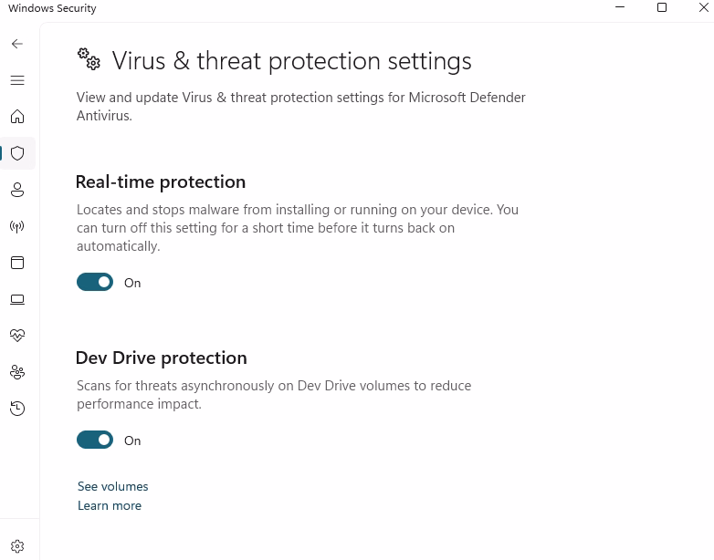 Turn off windows defender