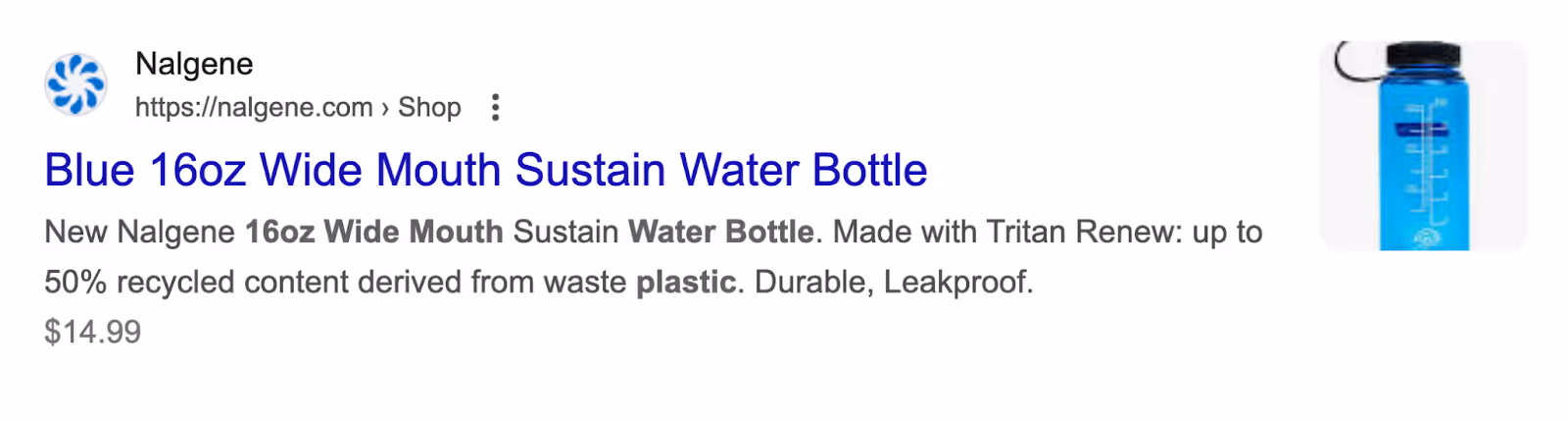 Nalgene SEO Title and Meta Description