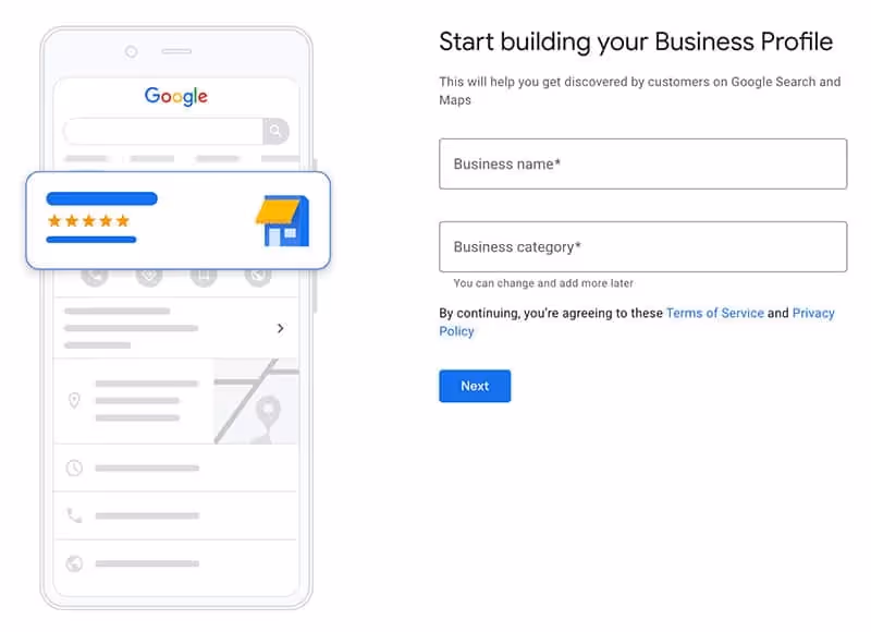 Google Business Start
