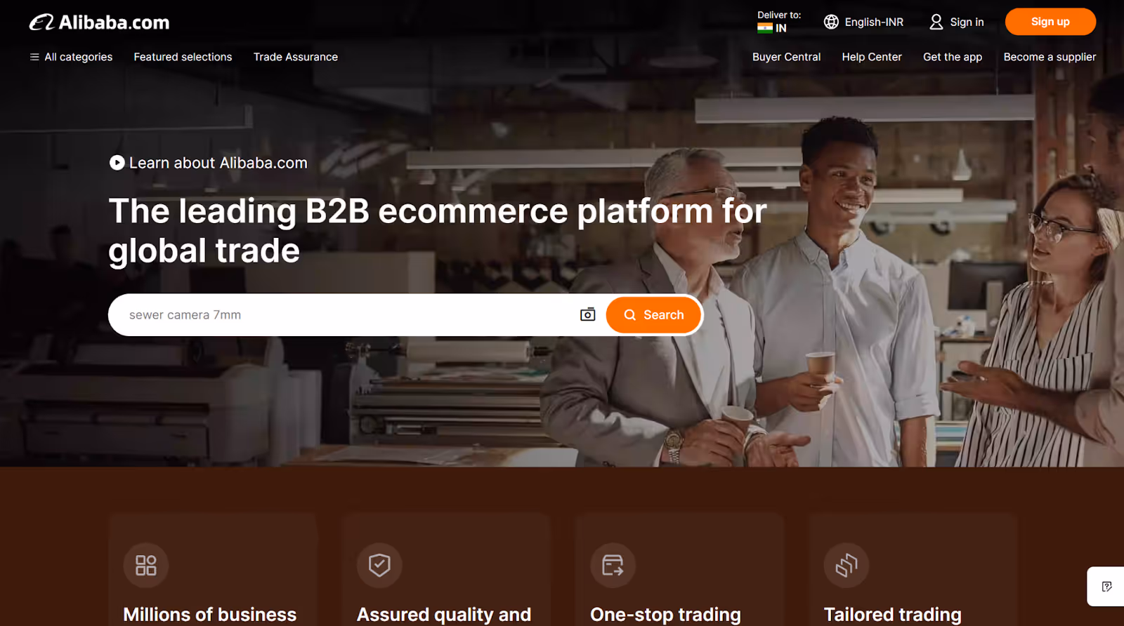 Sito web Alibaba