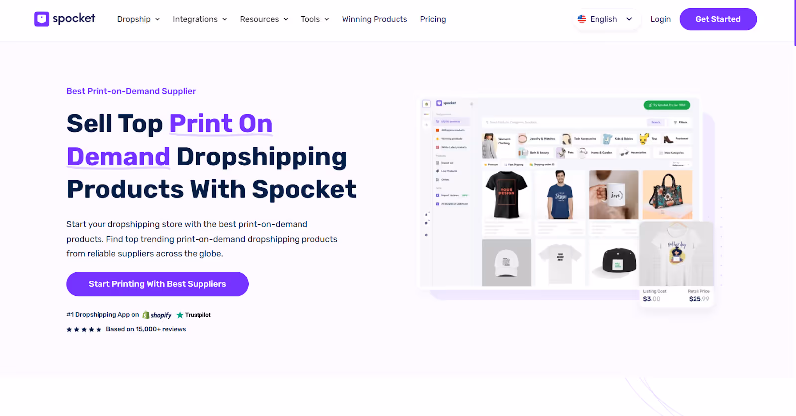 Integrazione Print on Demand di Spocket