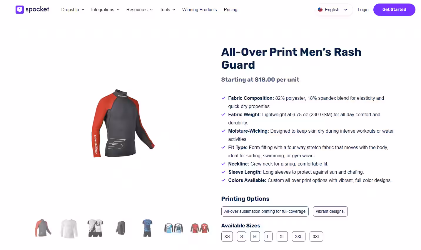 All-Over Print Rash Guard for Men