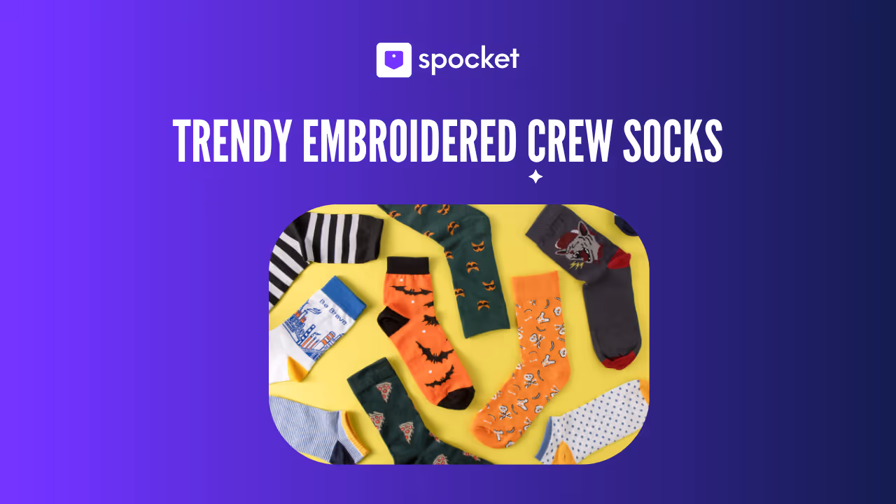 Trendy Embroidered Crew Socks – The Streetwear Essential Redefining Everyday Style