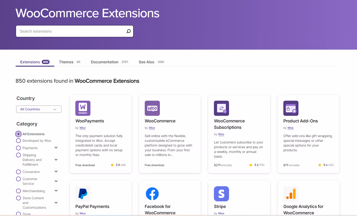 Extensiones de WooCommerce