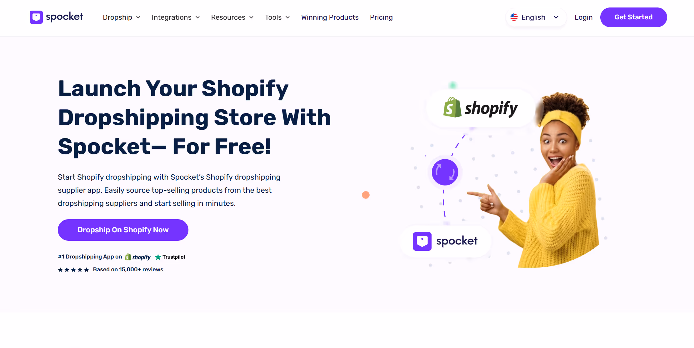 vous pouvez lancer votre propre boutique de commerce électronique intégrée à Shopify avec Spocket