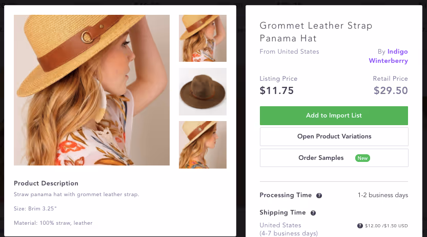 Best dropshipping products to sell 2020 panama hat