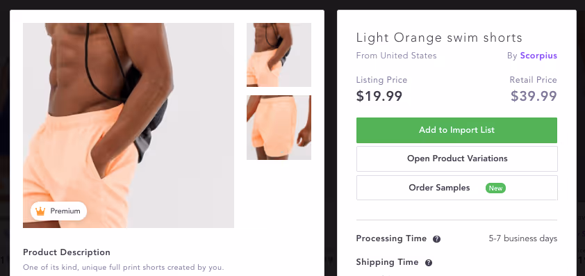 Men's Swimming shorts Best dropshipping products to sell 2020 