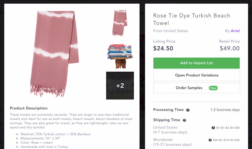 Best dropshipping products to sell 2020 Turkish Beach towel