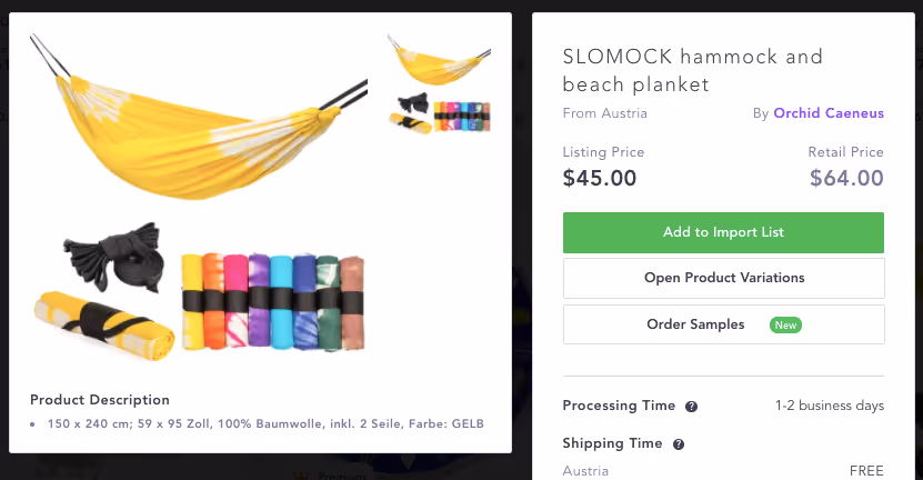 Best dropshipping products to sell 2020 Hammock beach towel