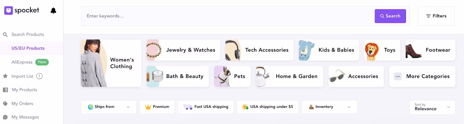 spocket vs oberlo features