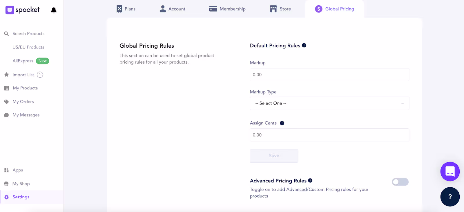 spocket vs oberlo pricing rules