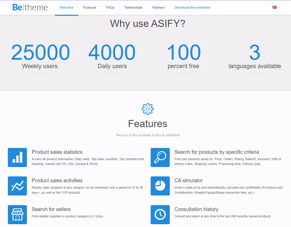 Asify AliExpress Product Research Tool