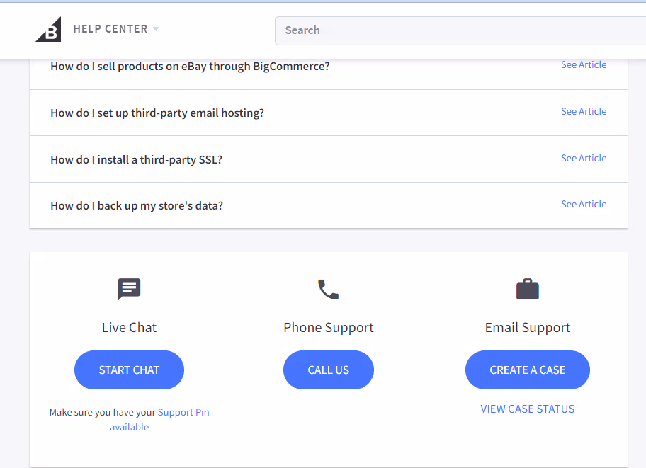 Support client BigCommerce