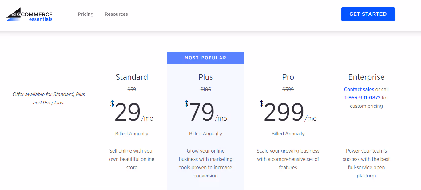 Precios de BigCommerce