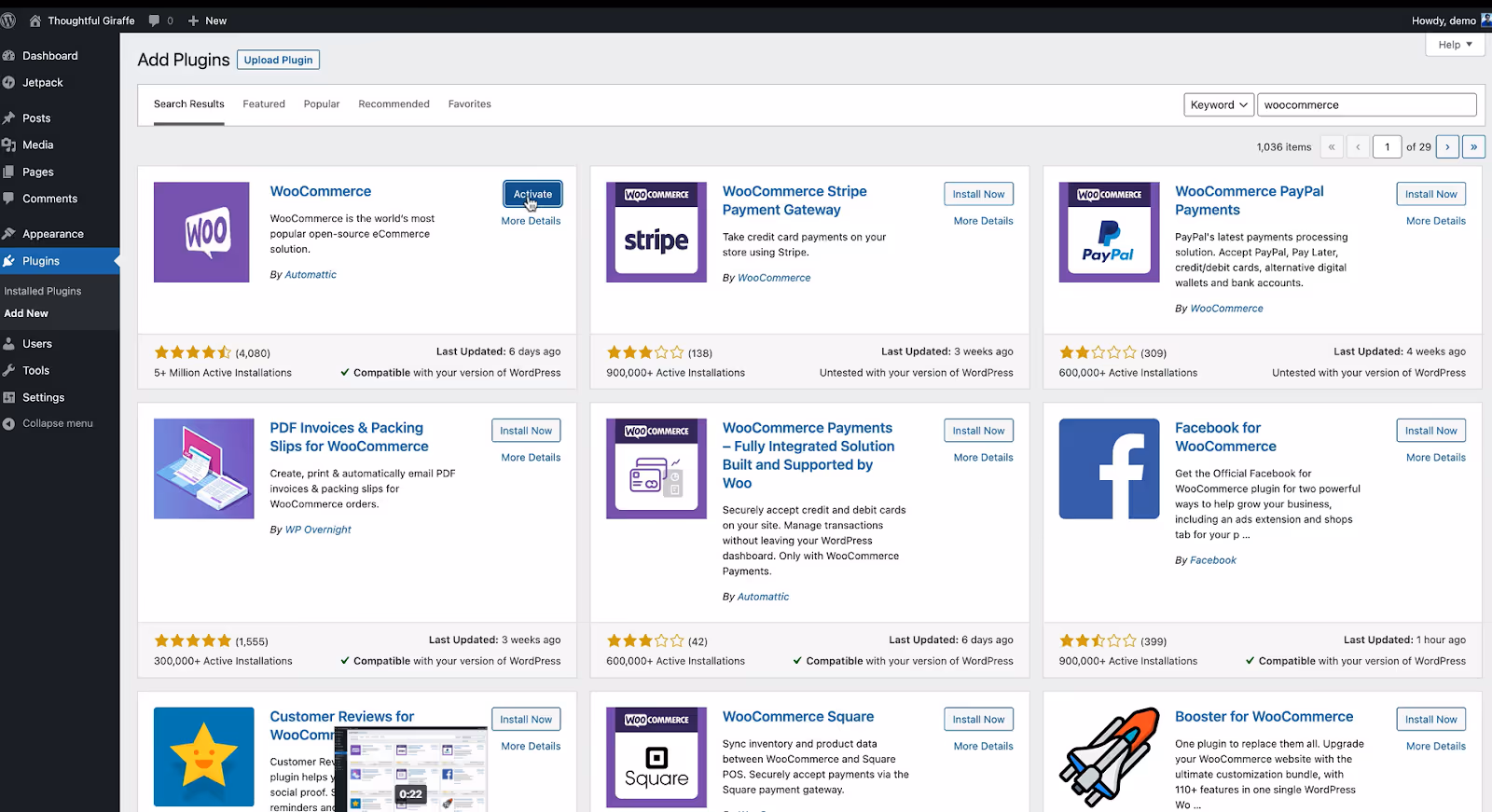 Configuration WooCommerce