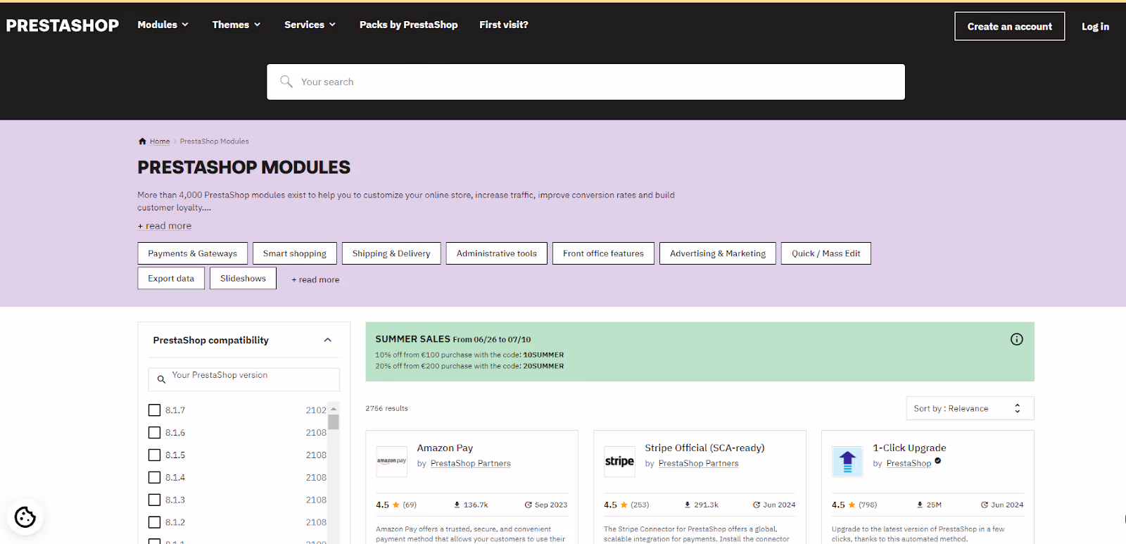 Precios de PrestaShop