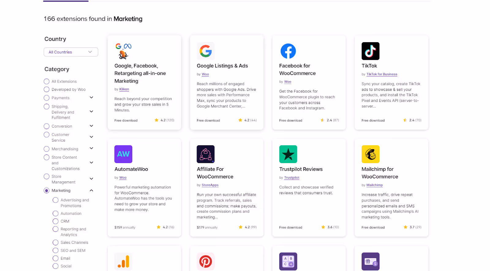 Extensiones de marketing de WooCommerce vs. PrestaShop