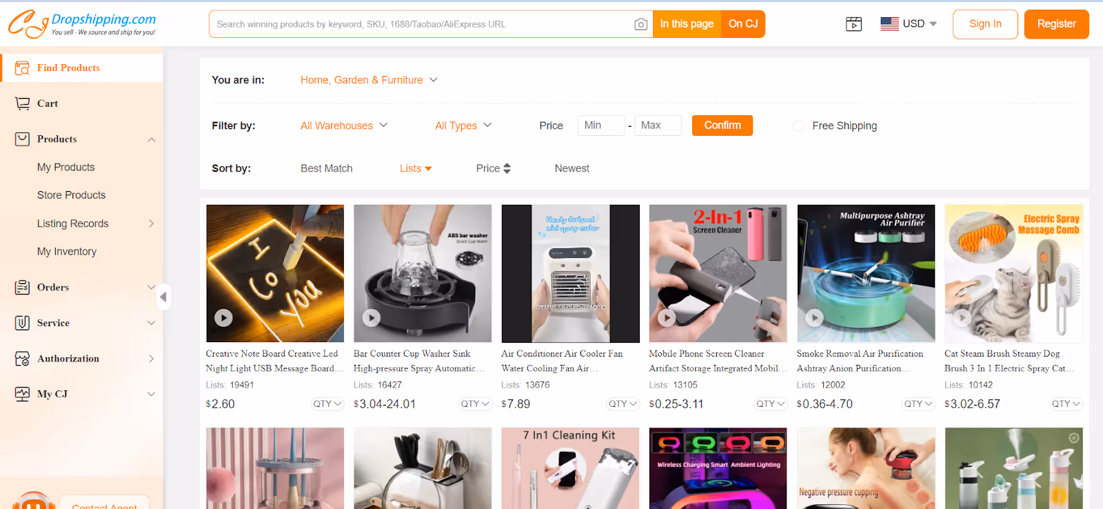 Proveedor de dropshipping de decoración del hogar