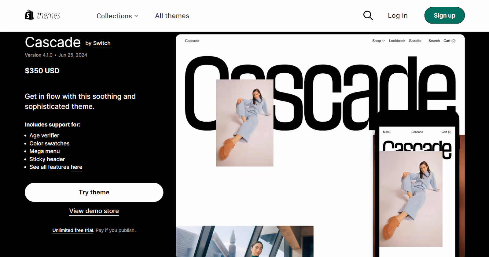 Thème de bijoux Cascade Shopify