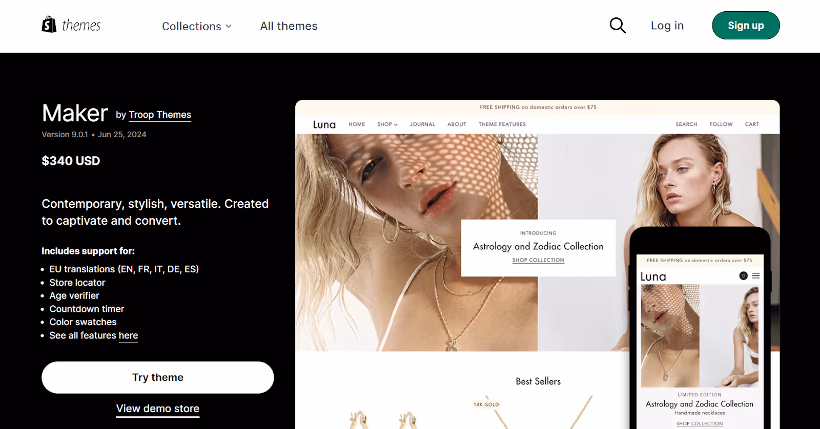 Tema Maker para Shopify