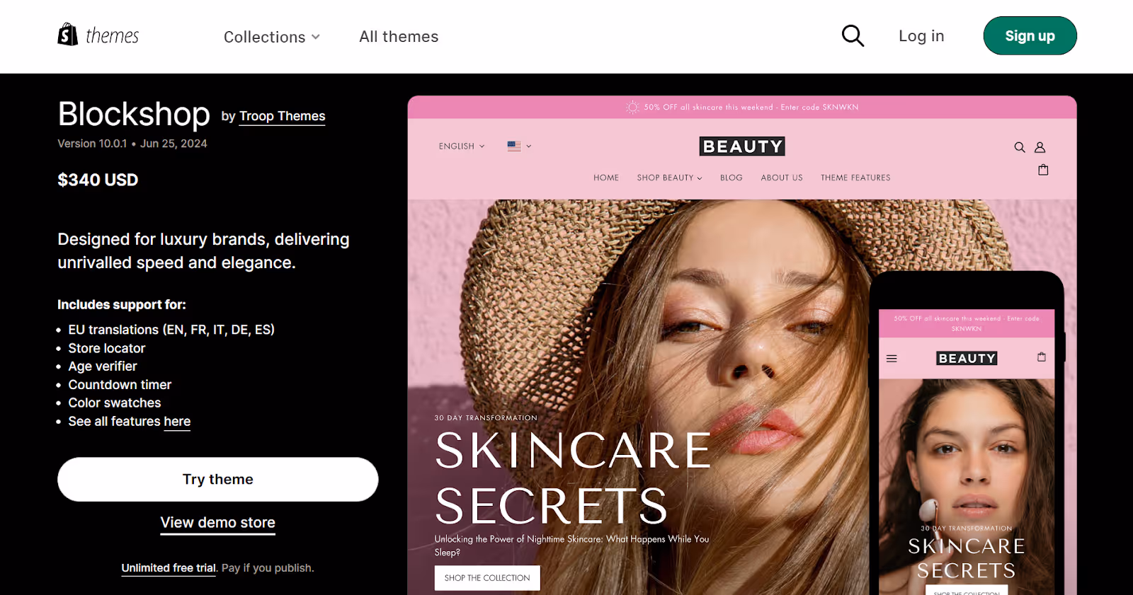 Blockshop Shopify Beauty Theme
