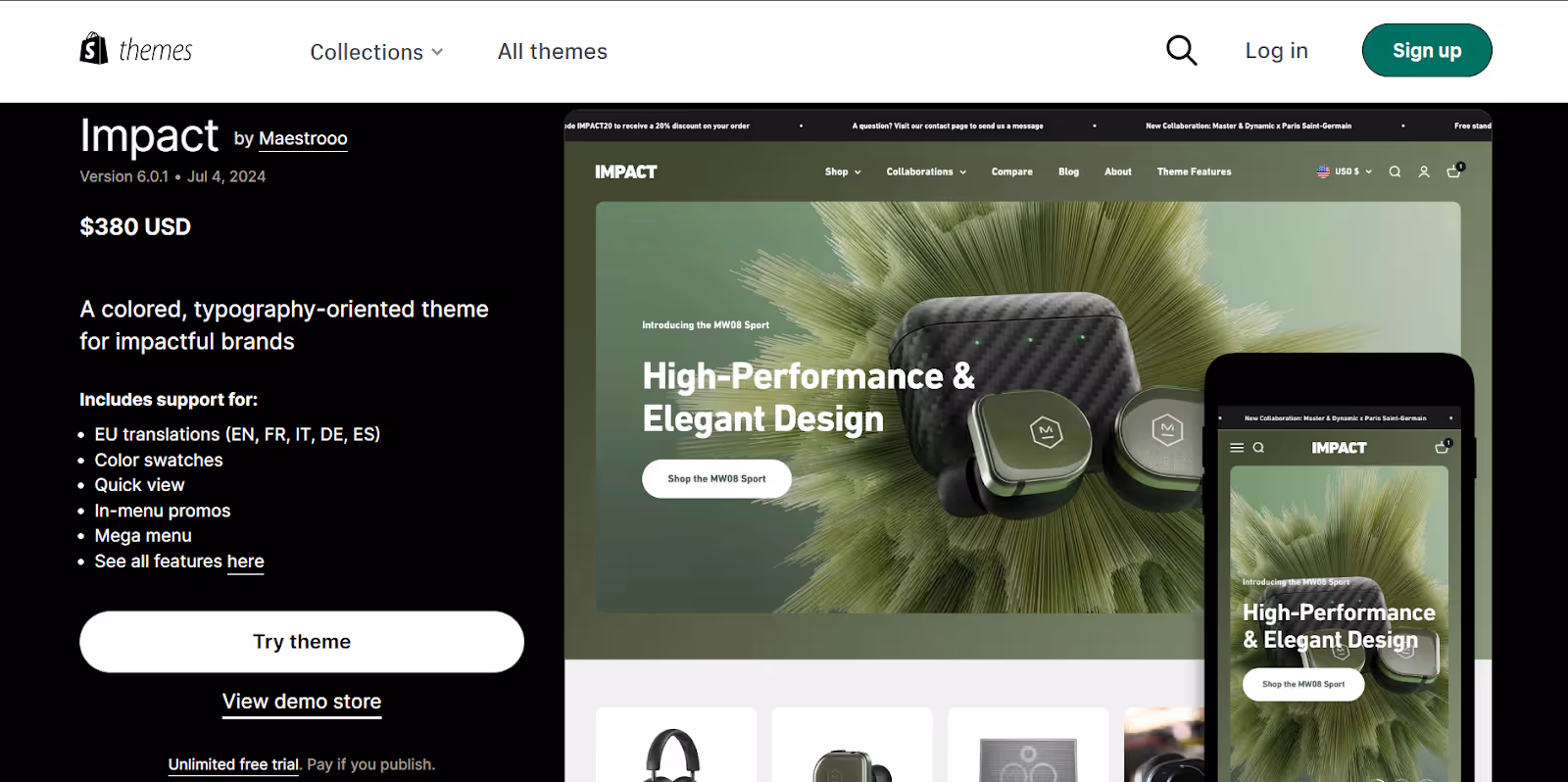 Impact Shopify Electronics Theme