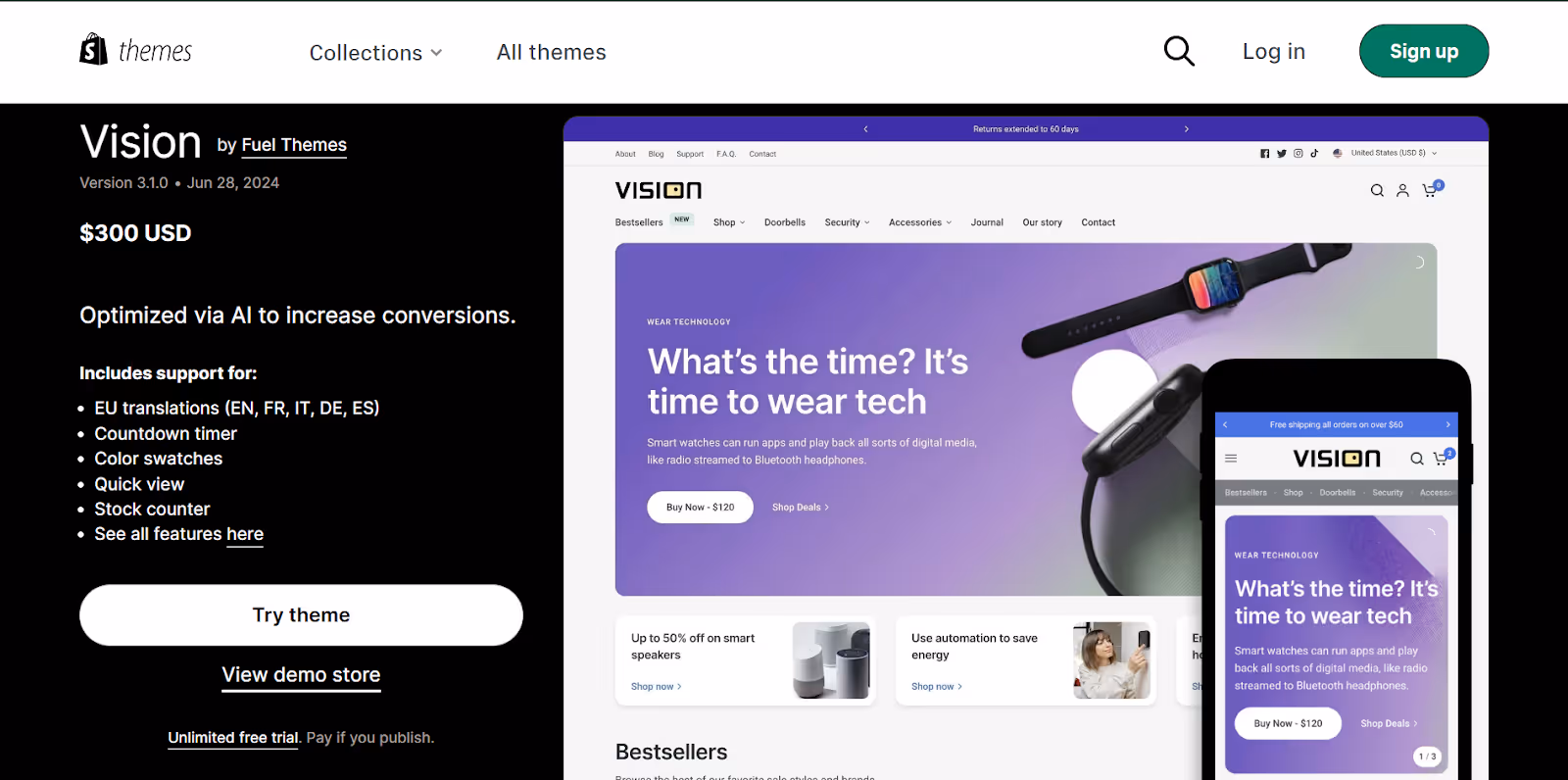 Vision Shopify Electronics Theme