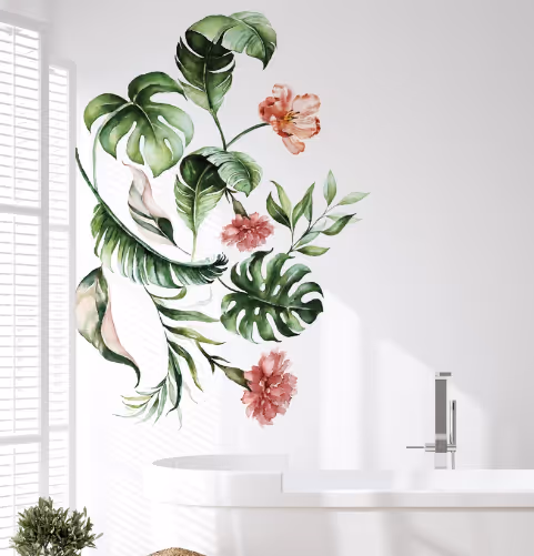 Adesivo di pianta con foglia verde