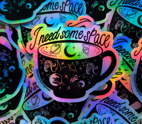 Ideas para pegatinas personalizadas holográficas