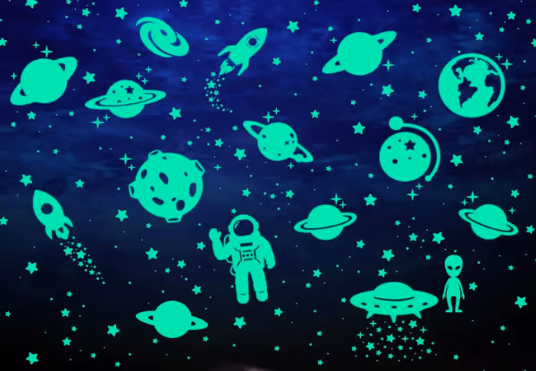 Ideas para pegatinas que brillan en la oscuridad