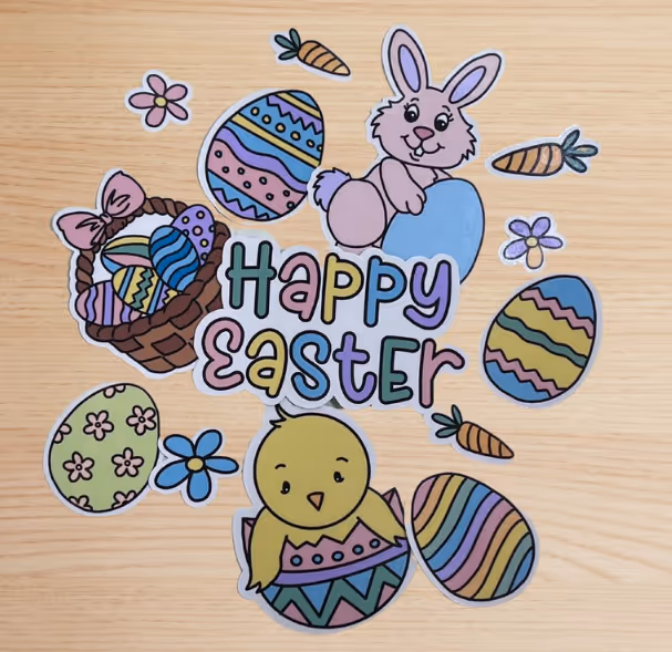 Ideas para pegatinas personalizadas de Pascua