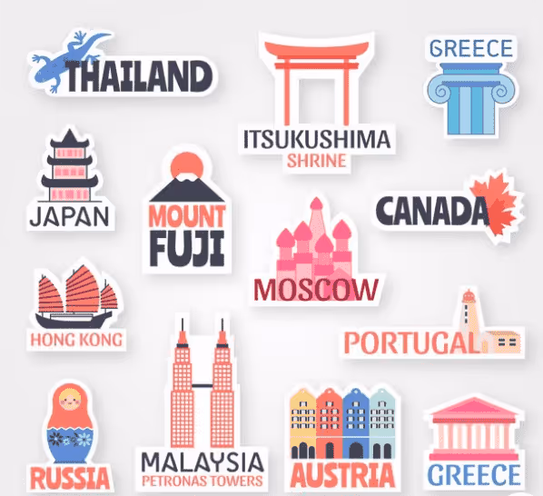 idee per adesivi personalizzati da viaggio