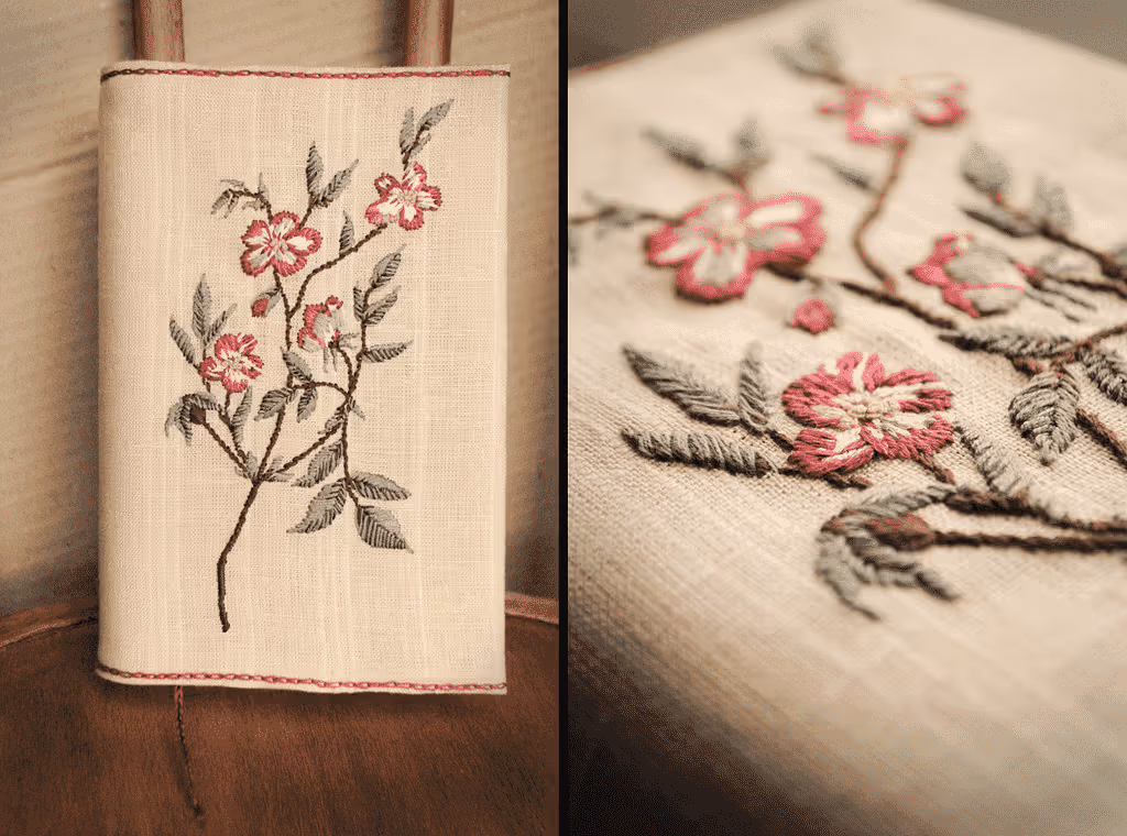 Book cover embroidery ideas