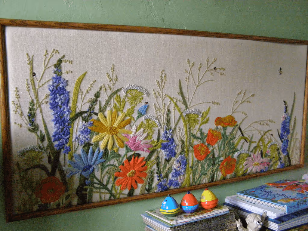 Wall art embroidery ideas