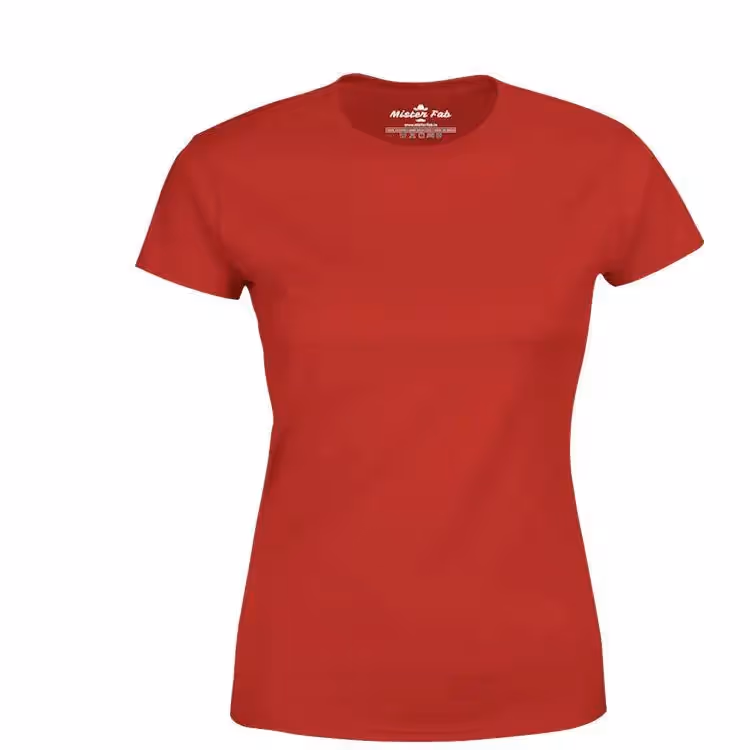T-shirt rosso fuoco da donna