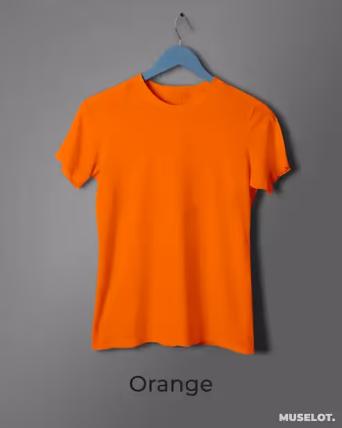 T-shirt arancione ruggine da donna