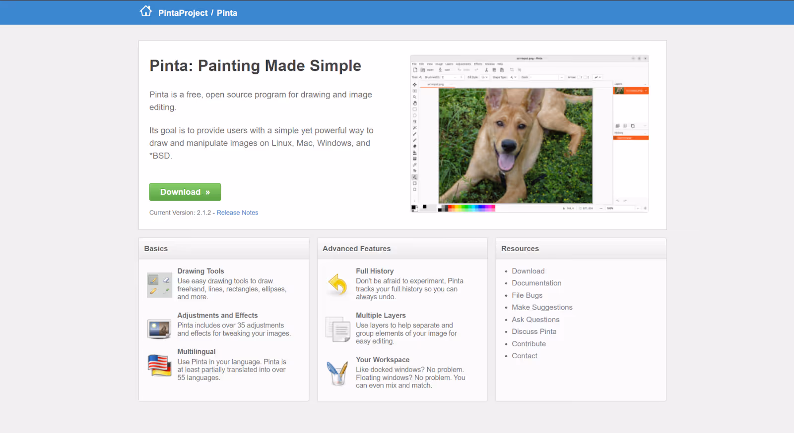 Capture d'écran de Pinta