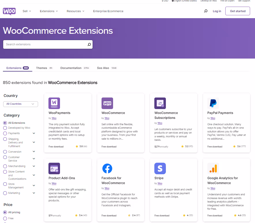 Extensions WooCommerce