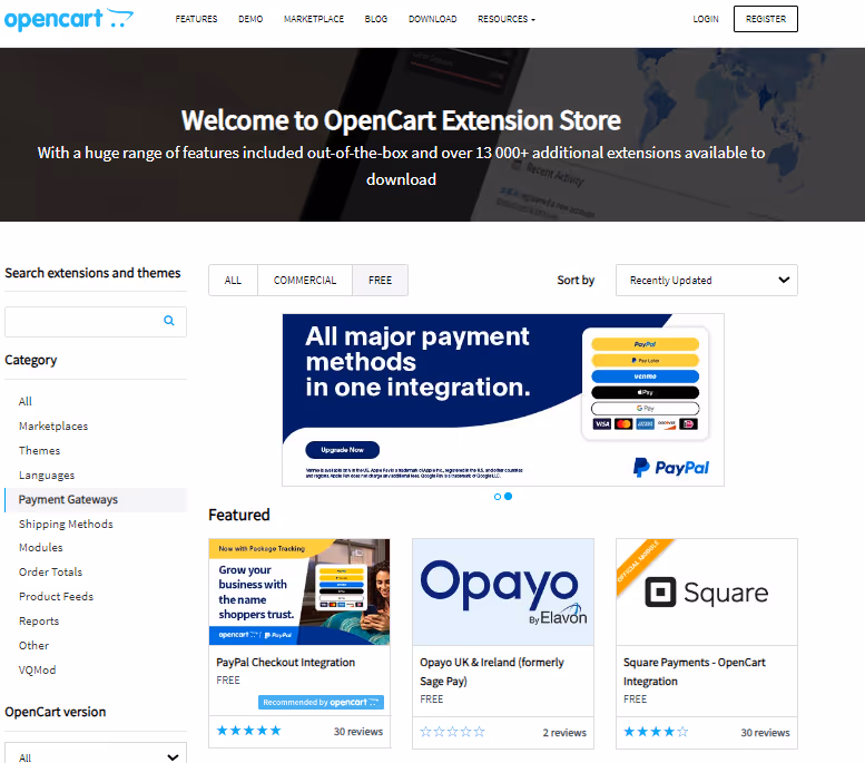 Extensions OpenCart