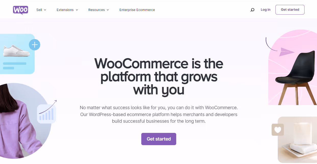 Página principal de WooCommerce