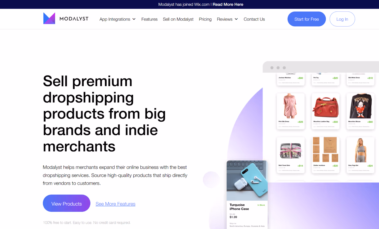Presentación del sitio web de Modalyst