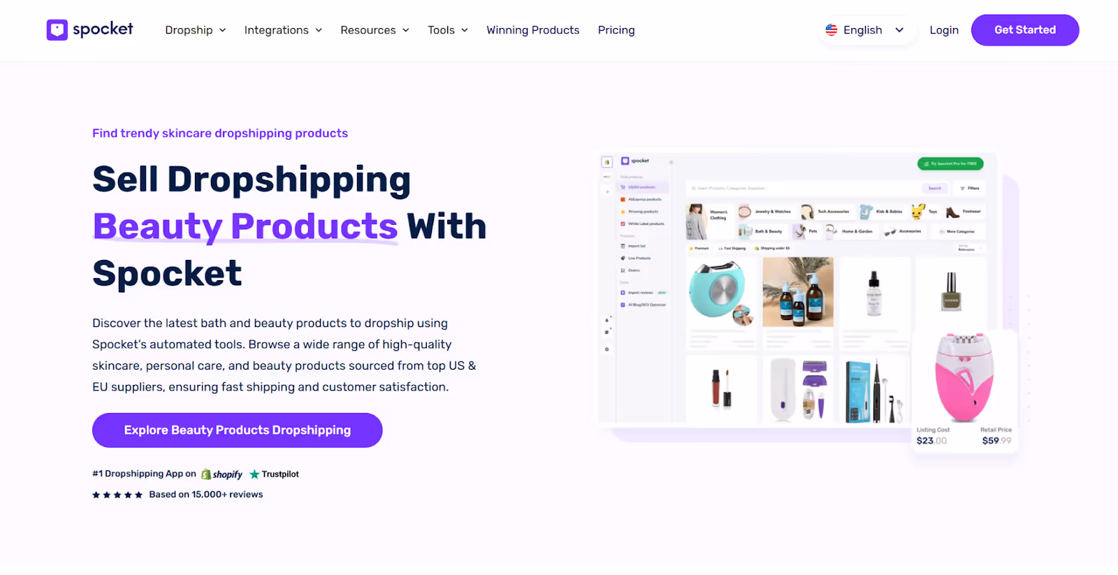 Sell Beauty Products with Spocket