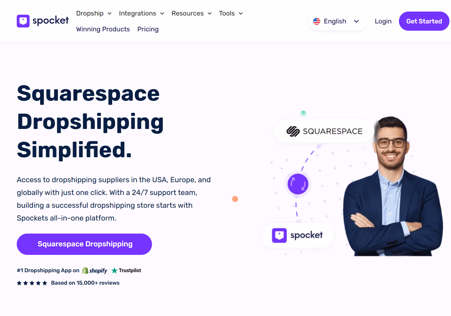 Spocket integriert auch Squarespace für seine Benutzer