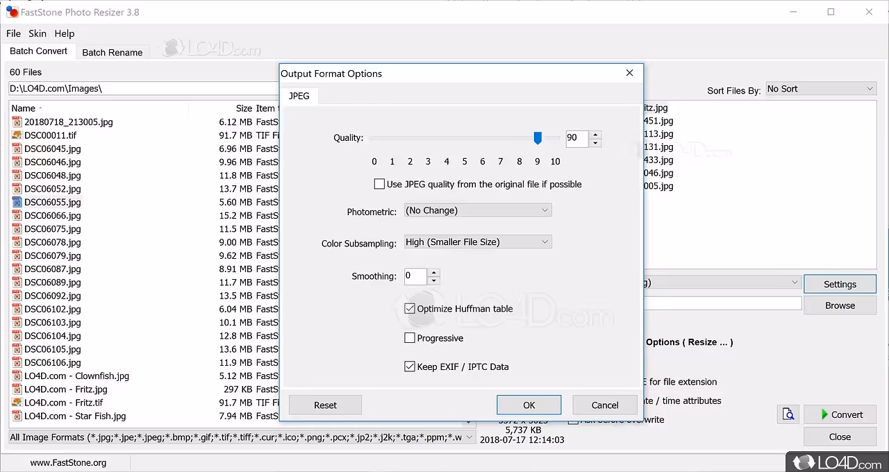 Redimensionador de fotos Faststone