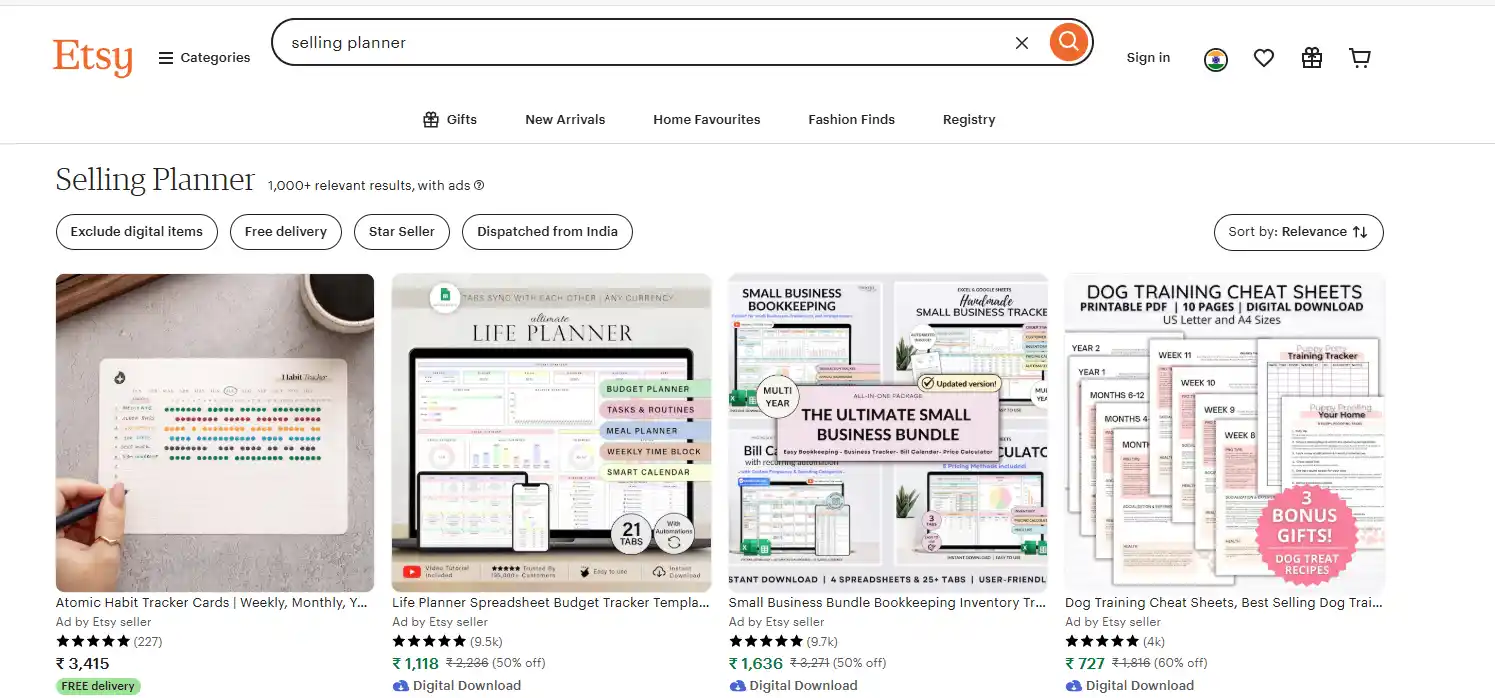 Sell Digital Planners on Etsy