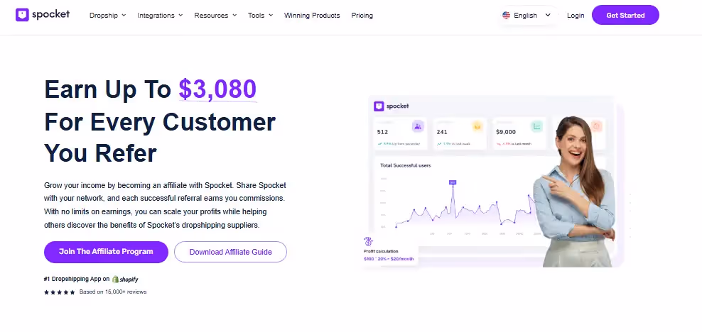 Spocket Affiliate marketing