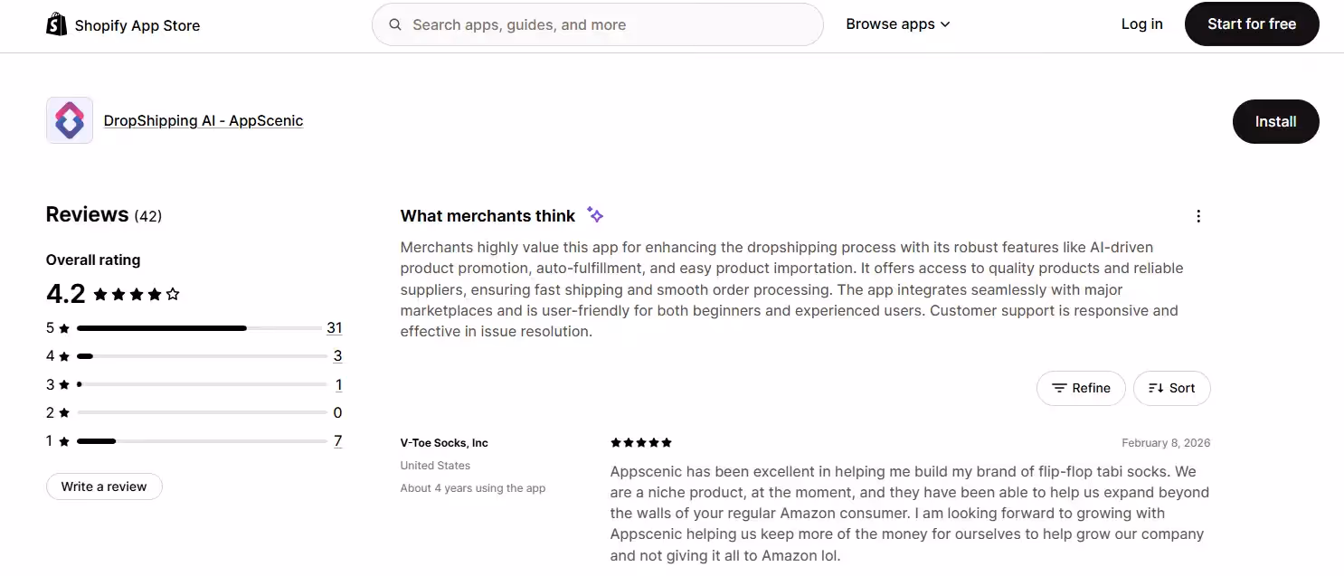 AppScenic Shopify Store Review