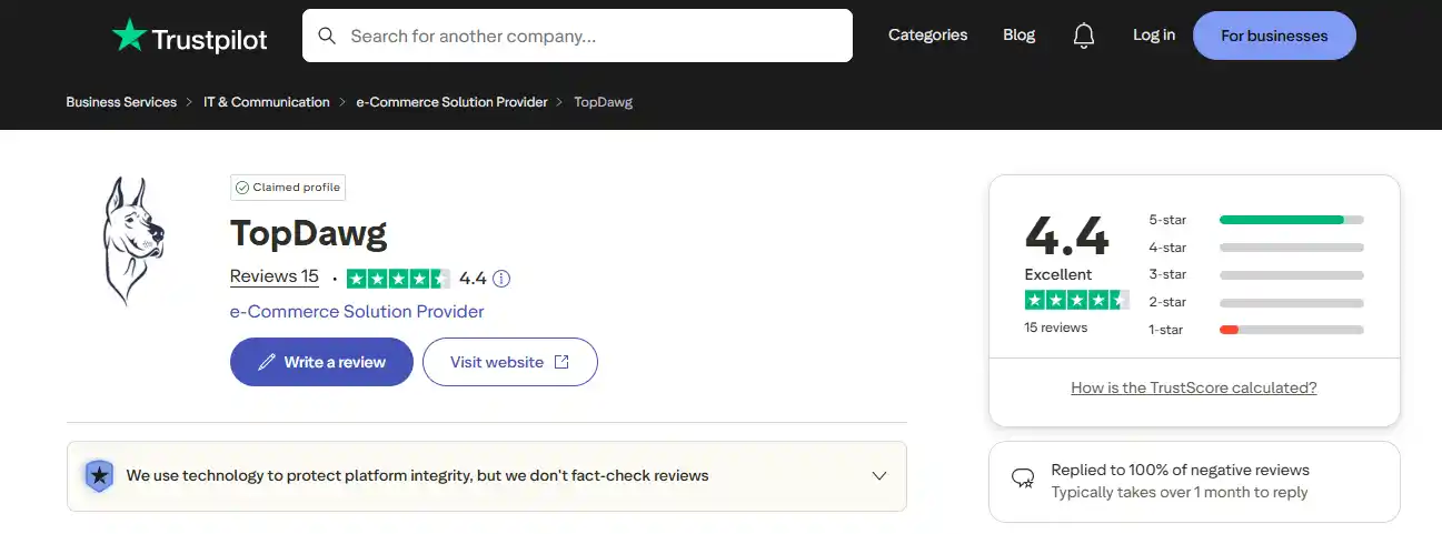 TopDawg Trustpilot Review
