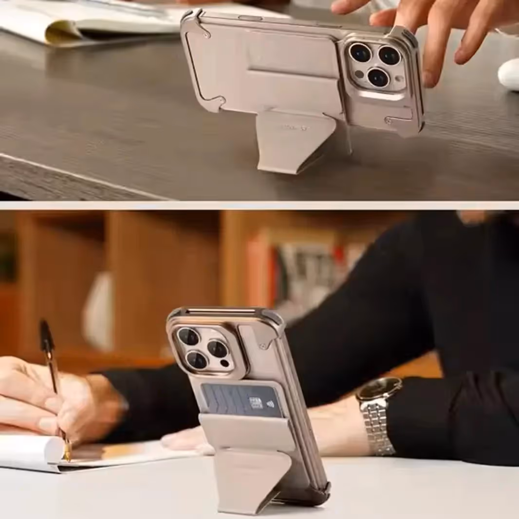 Magnetischer Kartenhalter aus Leder